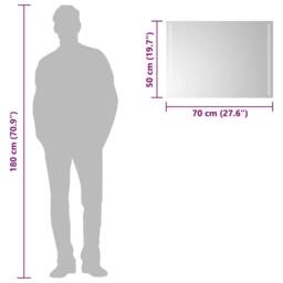 Berkfield Home LED Bathroom Mirror 70x50 cm in Clear - thumbnail 6