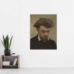 "Artery8 Artist Self Portrait Painting Latour Wall Art Poster Print in Brown - Size: W18"" x H24""" - thumbnail 4