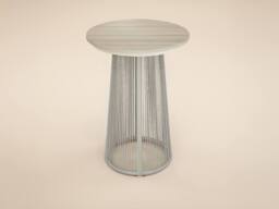 Solace+Co Hana Round Bar Table & Lita Chairs Garden Set in White - thumbnail 5
