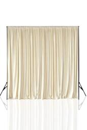 Neel Blue 3x3 Metres Curtain Backdrop, Polyester Fabric Drapes in Ivory - Size: 300 cm - thumbnail 1