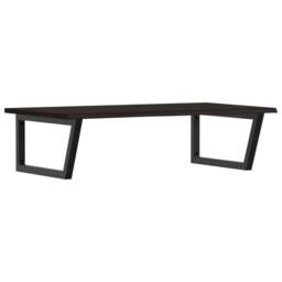 Berkfield Home Basin Shelf Wall Mounted Steel & Solid Wood Oak in Brown