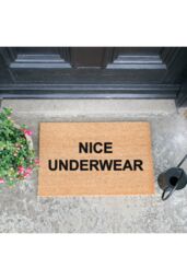 Artsy Mats Nice Underwear Doormat - Regular 60x40cm in Black - Size: 40 cm x 60 cm - thumbnail 2