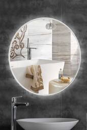 Living and Home Nordic Round Wall Mirror in Natural - thumbnail 1