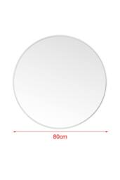 Living and Home Nordic Round Wall Mirror in Natural - thumbnail 2