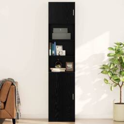 Berkfield Home Wall Cabinet Black oak 50 x 42.5 x 40 cm Engineered wood - thumbnail 2
