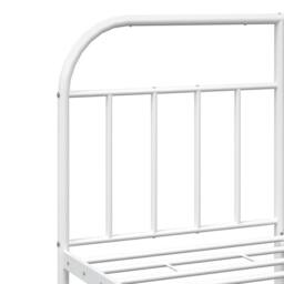 Berkfield Home Metal Bed Frame with Headboard & Footboard White 135x190 cm Double - thumbnail 9