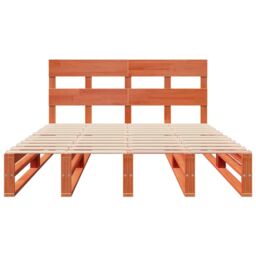 Berkfield Home Bed Frame without Mattress Wax Brown 120x190 cm Small Double Solid Wood Pine - thumbnail 6