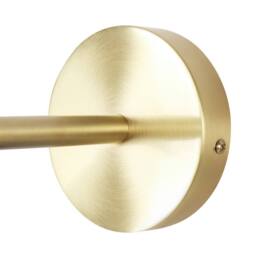 Wyld and Coco Luxe Wall Lamp White Gold Steel Double Open Cone Shade - thumbnail 6