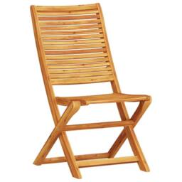 Berkfield Home 3-Piece Folding Bistro Set - Solid Acacia Wood in Brown - thumbnail 5