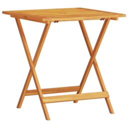 Berkfield Home 3-Piece Folding Bistro Set - Solid Acacia Wood in Brown - thumbnail 6