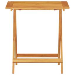 Berkfield Home 3-Piece Folding Bistro Set - Solid Acacia Wood in Brown - thumbnail 8