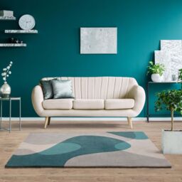 The Rug Shop UK Teal Handmade Modern Abstract Easy To Clean Area Rug - Size: 160 cm x 230 cm - thumbnail 2