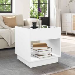 Berkfield Home Coffee Table with Infinity LED White 50x50x50 cm - Size: 50 x 50 x 50 cm - thumbnail 4