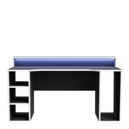 Furniture To Go Loadout Black Gaming Desk 2 Shelves with Colour Changing LED - thumbnail 2