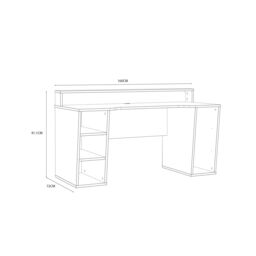 Furniture To Go Loadout Black Gaming Desk 2 Shelves with Colour Changing LED - thumbnail 6