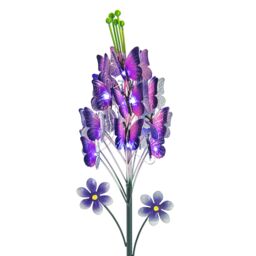 LIVIVO LED Solar Garden Light - 8 Hour Battery-Outdoor Waterproof Stake Lamp in Purple
