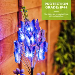 LIVIVO LED Solar Garden Light - 8 Hour Battery-Outdoor Waterproof Stake Lamp in Purple - thumbnail 5