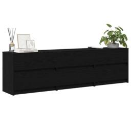 Berkfield Home TV Cabinet Black 182 x 34 x 50 cm Engineered wood