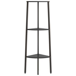 Berkfield Home 3-Tier Corner Shelf Black 45.5x31.5x120 cm - thumbnail 3