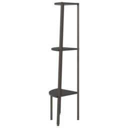Berkfield Home 3-Tier Corner Shelf Black 45.5x31.5x120 cm - thumbnail 4