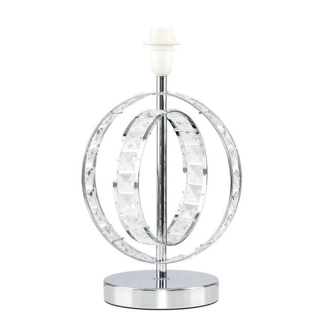 EONLION Table Lamp Base Bedroom Reading Light Modern Jewel Hoop Light in Clear - image 1