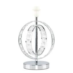 EONLION Table Lamp Base Bedroom Reading Light Modern Jewel Hoop Light in Clear - thumbnail 1