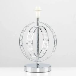 EONLION Table Lamp Base Bedroom Reading Light Modern Jewel Hoop Light in Clear - thumbnail 4