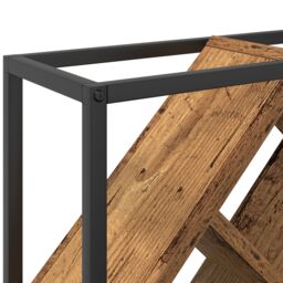 Berkfield Home Wine Rack Old Wood 51x18x52, 5 cm Engineered Wood in Brown - thumbnail 8