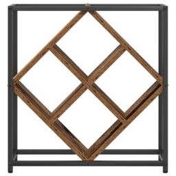 Berkfield Home Wine Rack Old Wood 51x18x52, 5 cm Engineered Wood in Brown - thumbnail 6