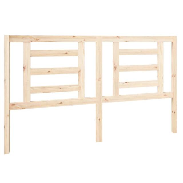 Berkfield Home Bed Headboard 166x4x100 cm Solid Wood Pine in Light Tan - Size: 166 x 4 x 100 cm - image 1