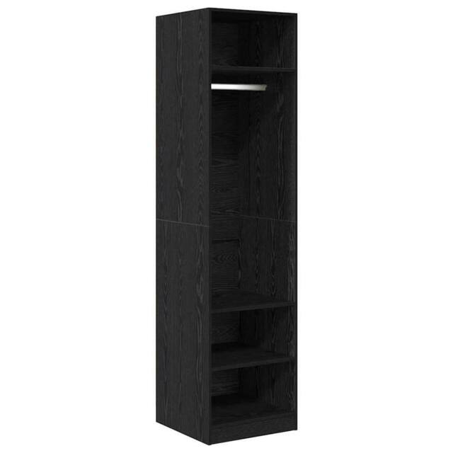 Berkfield Home Wardrobe with Shelf Black oak 50 x 50 x 200 cm Engineered wood - image 1