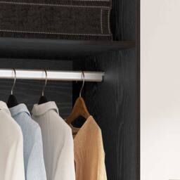 Berkfield Home Wardrobe with Shelf Black oak 50 x 50 x 200 cm Engineered wood - thumbnail 4