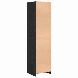 Berkfield Home Wardrobe with Shelf Black oak 50 x 50 x 200 cm Engineered wood - thumbnail 7