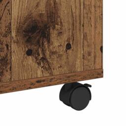 Berkfield Home Coffee Table Old wood 75 x 75 x 38 cm Engineered wood in Brown - thumbnail 9