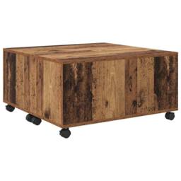 Berkfield Home Coffee Table Old wood 75 x 75 x 38 cm Engineered wood in Brown - thumbnail 8