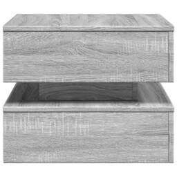 Berkfield Home Modern Coffee Table with LED Lights Grey Sonoma 50x50x40 cm - Size: 50 x 50 x 40 cm - thumbnail 8