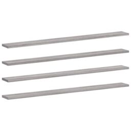 Berkfield Home Wall Shelves 4 pcs Grey Sonoma 100x10x1.5 cm Engineered Wood - thumbnail 2