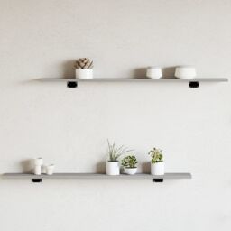 Berkfield Home Wall Shelves 4 pcs Grey Sonoma 100x10x1.5 cm Engineered Wood - thumbnail 1