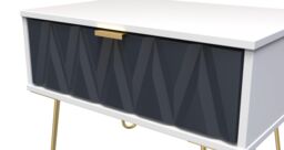 Ready Assembled 2 U Dallas 1 Drawer Wide Side Table (Ready Assembled) in Dark Blue - thumbnail 4
