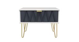 Ready Assembled 2 U Dallas 1 Drawer Wide Side Table (Ready Assembled) in Dark Blue
