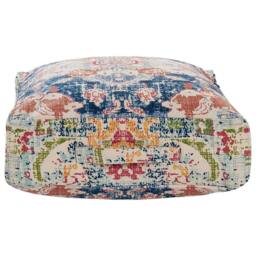 Wyld and Coco Floor Cushion Multicolour Cotton 50 x 50 cm Abstract Pattern - thumbnail 3