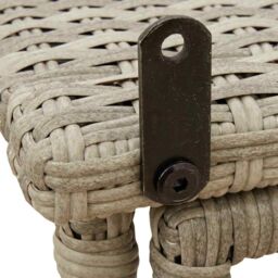 Berkfield Home Folding Garden Table Light Grey 90x51x75 cm Poly Rattan - Size: 90 x 51 x 75 cm - thumbnail 8