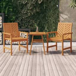 Berkfield Home Garden Dining Chairs 2 pcs Solid Wood Acacia in Brown - thumbnail 2