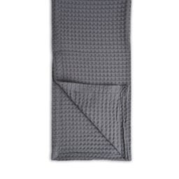 Allure Bath Fashions Luxury Hotel Waffle Throw Blanket Bedspread - 100% Cotton in Dark Grey - Size: Small - thumbnail 2