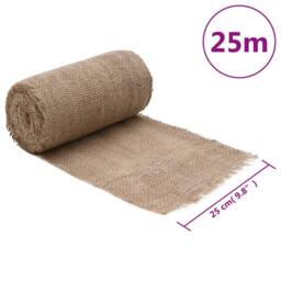 Berkfield Home Jute Roll 0.25x25 m 100% Jute 200 gsm in Natural - thumbnail 7
