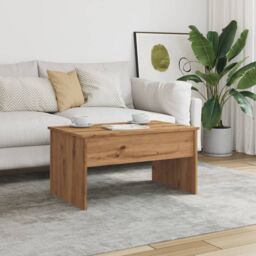 Berkfield Home Coffee Table Artisan Oak 80x50.5x41.5 cm Engineered Wood in Brown - thumbnail 3