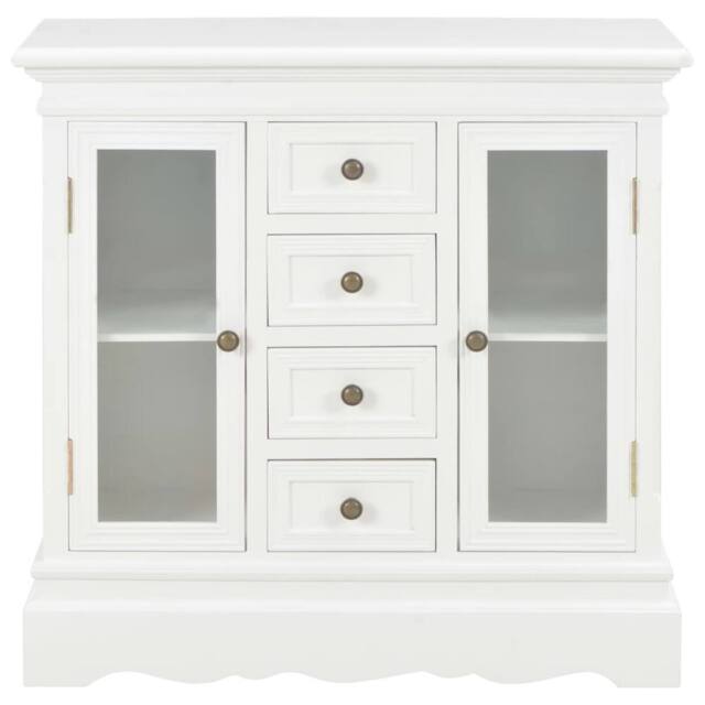 Berkfield Home Sideboard White 70x28x70 cm Solid Pine Wood - Size: 70 x 28 x 70 cm - image 1