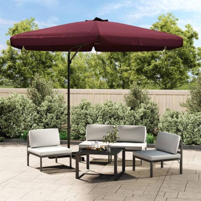 Berkfield Home Garden Parasol with Steel Pole 300 cm Bordeaux Red - image 1