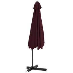 Berkfield Home Garden Parasol with Steel Pole 300 cm Bordeaux Red - thumbnail 5