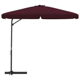 Berkfield Home Garden Parasol with Steel Pole 300 cm Bordeaux Red - thumbnail 3